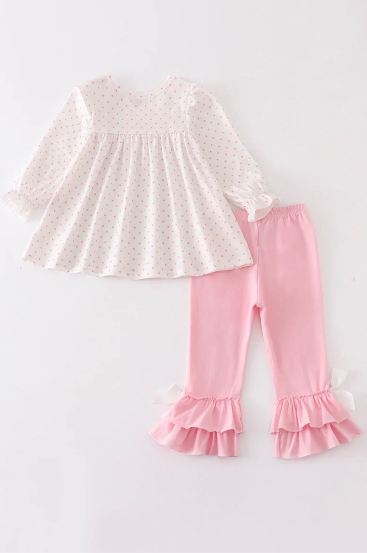 Pink Christmas Tree Ruffle Set