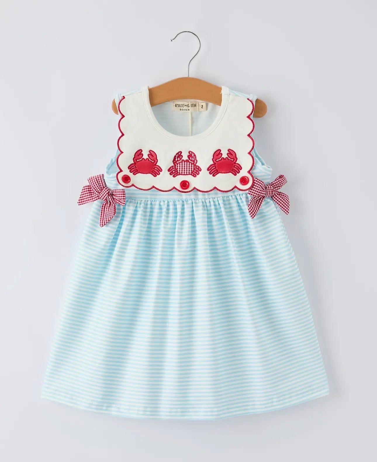 Crab Appliqué Girls Dress