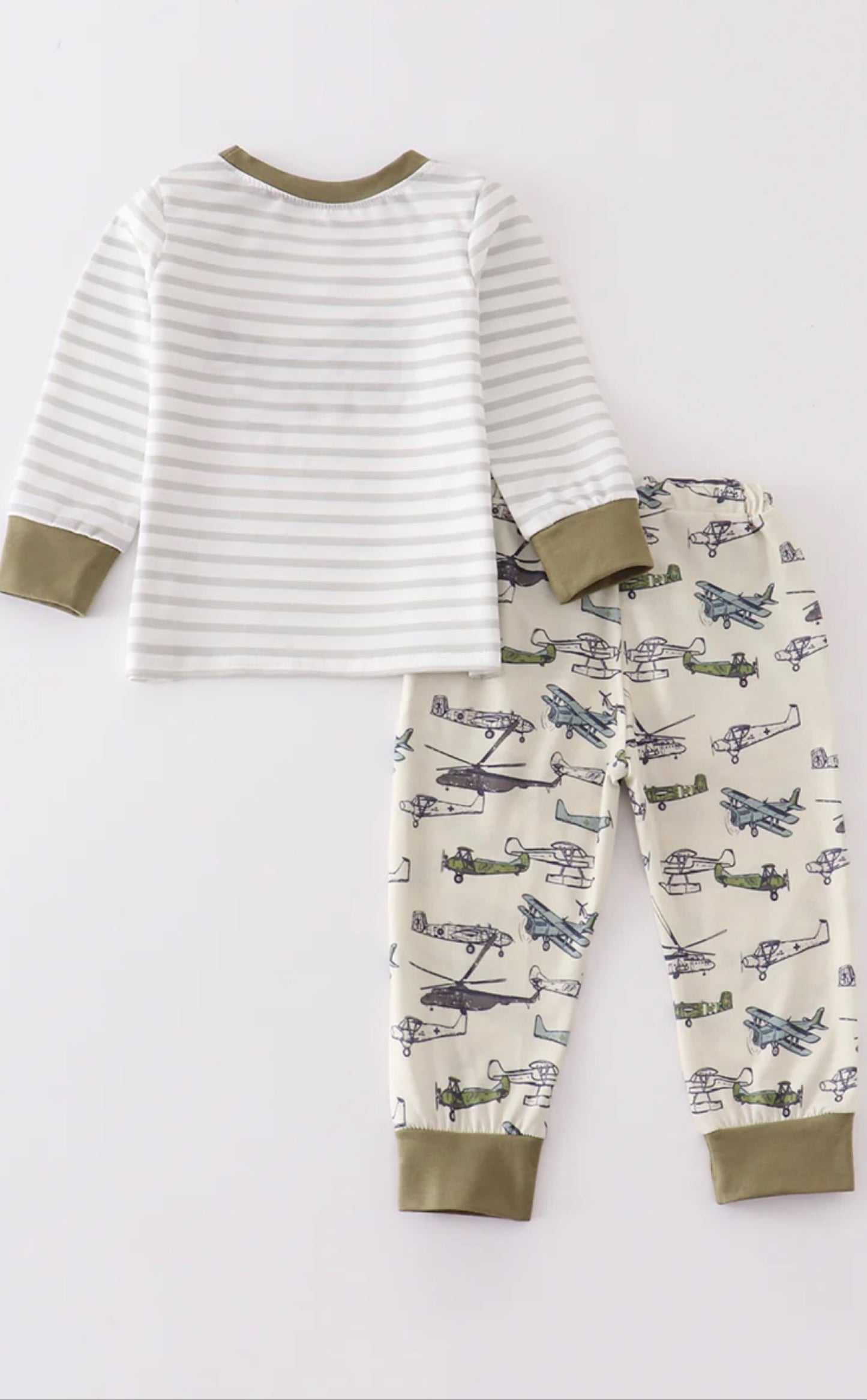 Stripe Airplane Boys Set