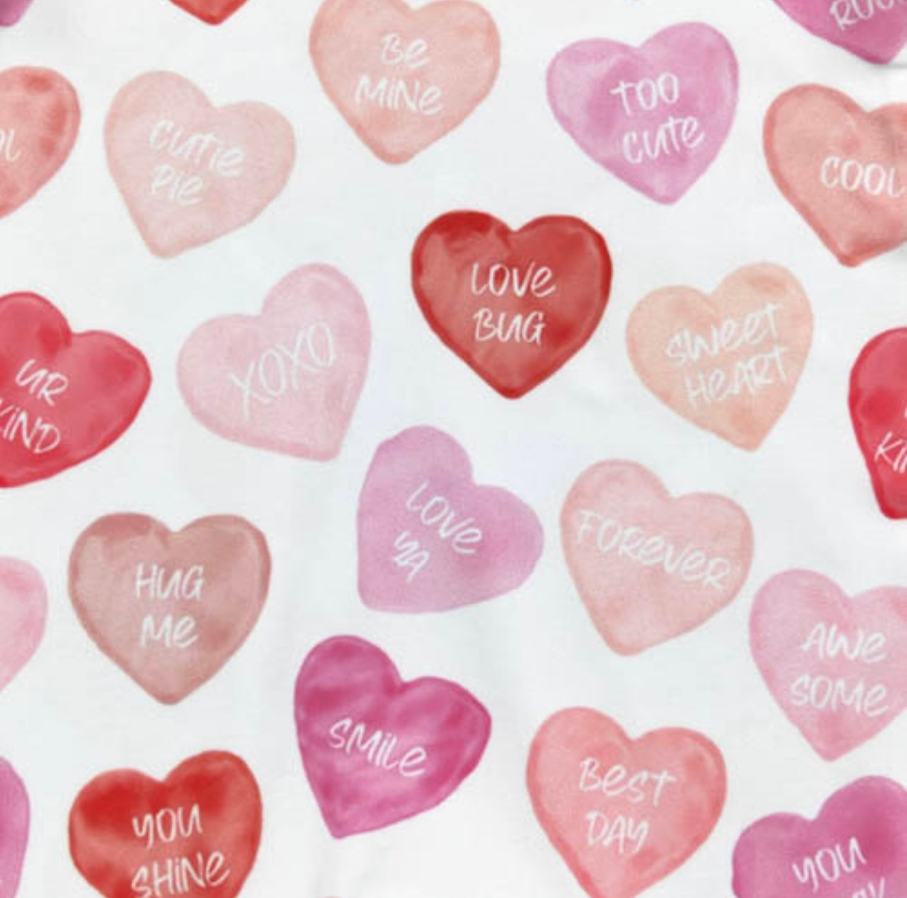 Conversation Heart Baby Romper