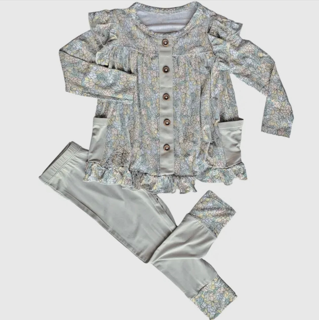 Floral Bamboo LS Legging Set