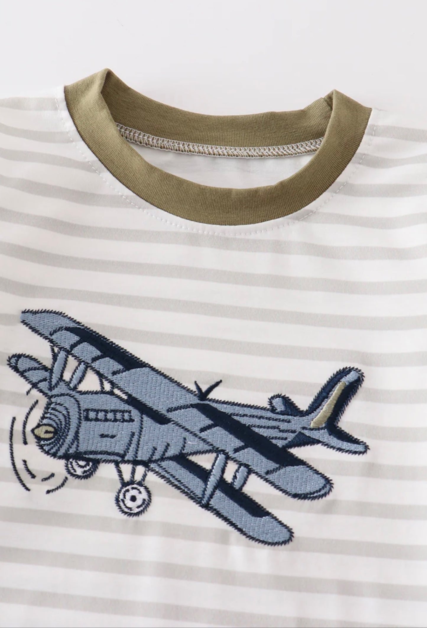 Stripe Airplane Boy Romper