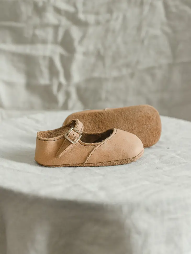 Soft Soled Mary Jane: Tan