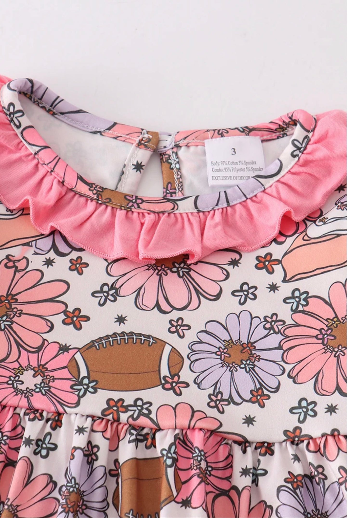 Pink Floral Football Girl Set