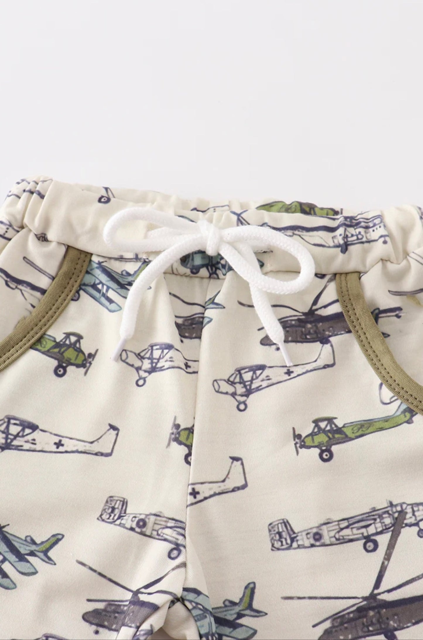 Stripe Airplane Boys Set
