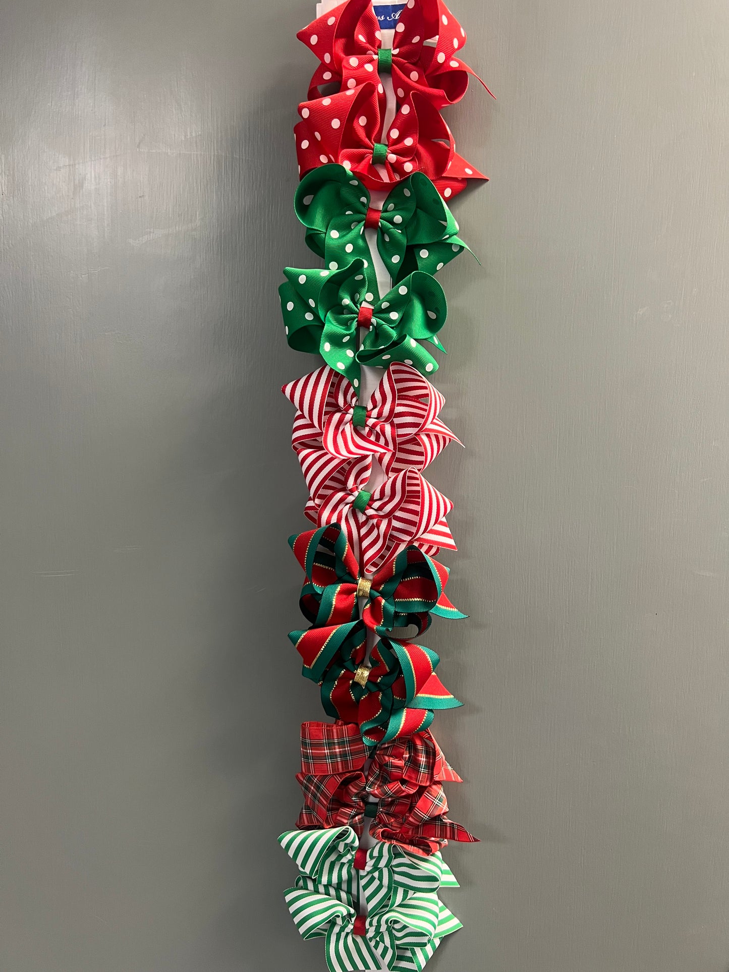 Christmas Print Bows- Big 5"