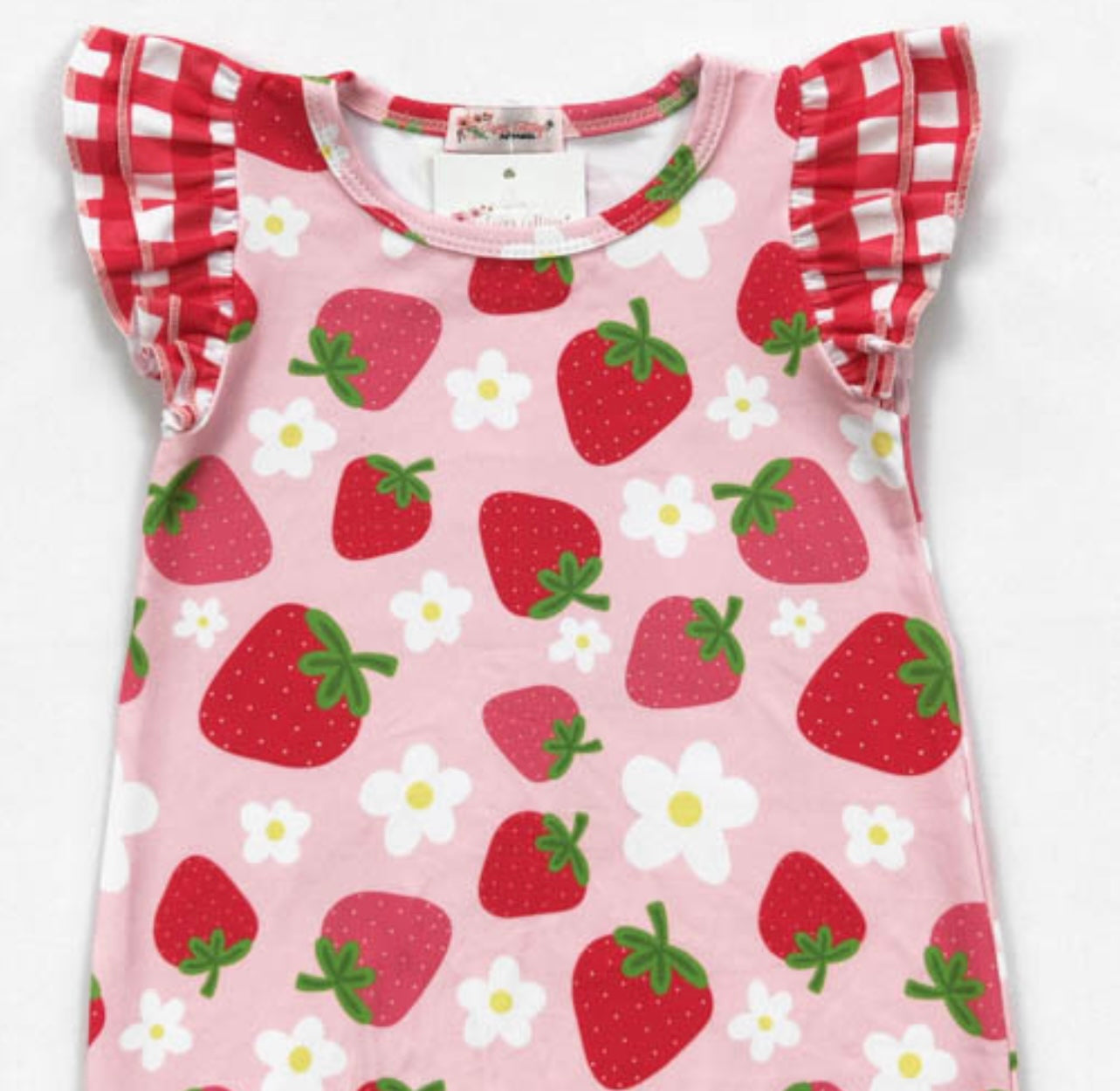 Strawberry Blossom Baby Romper