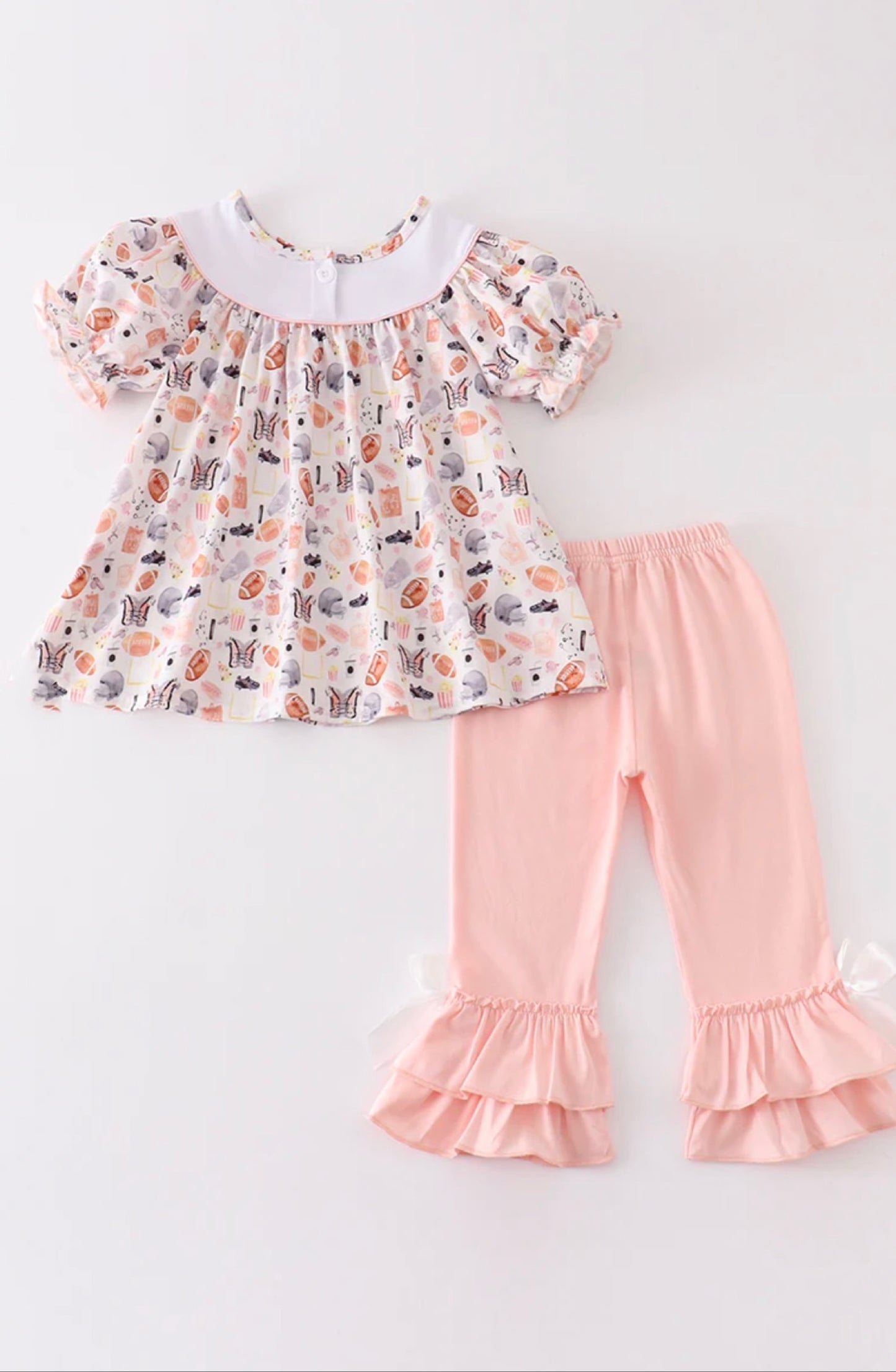 Football Ruffle Girl Set