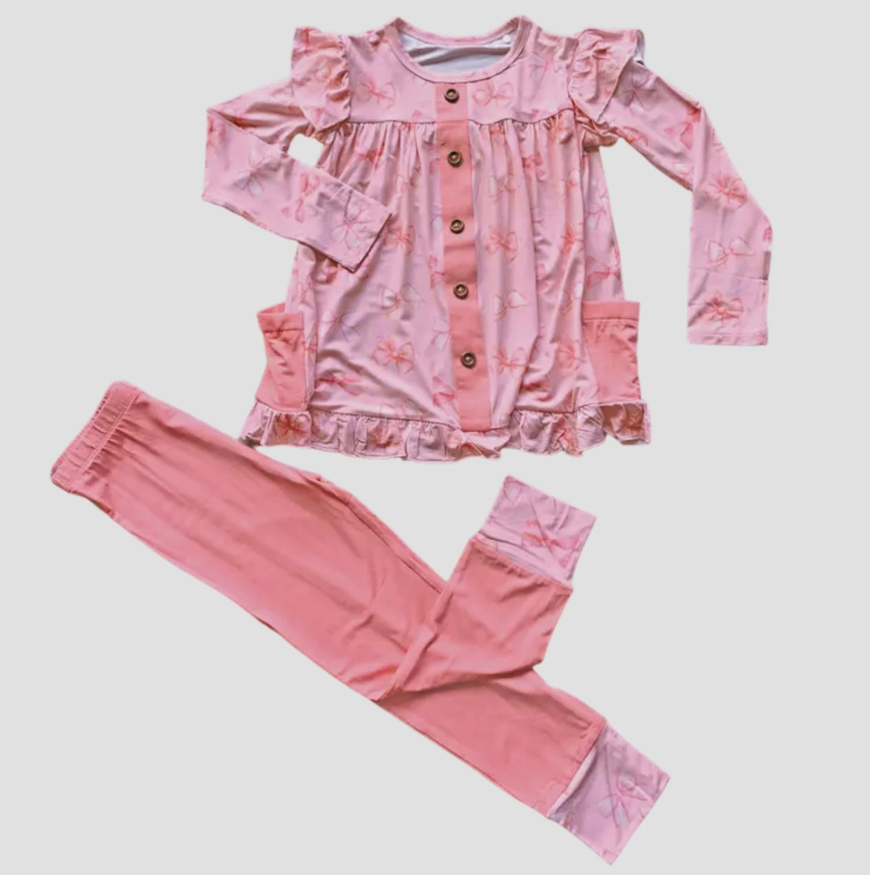 Bow Bamboo LS Legging Set