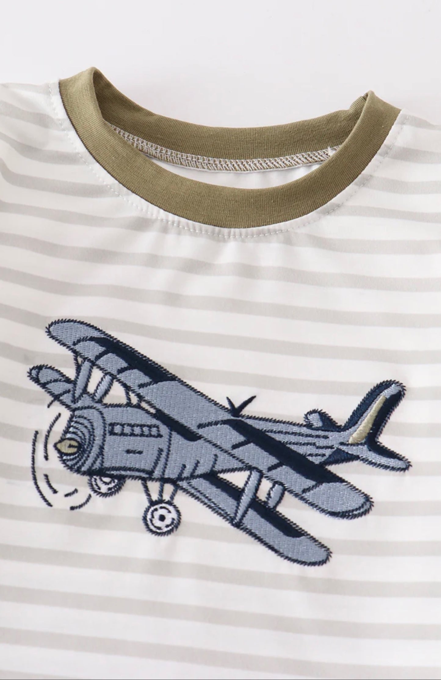 Stripe Airplane Boys Set
