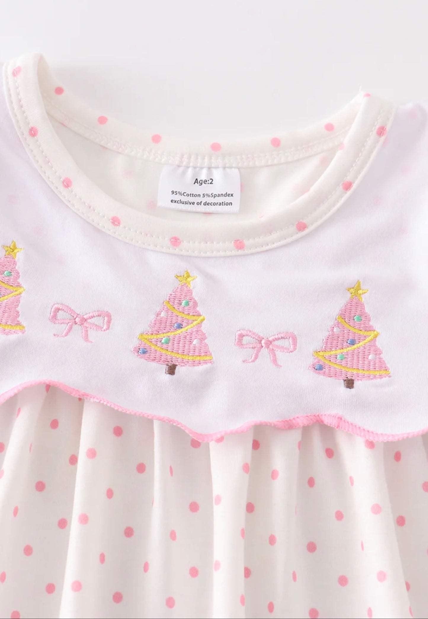 Pink Christmas Tree Ruffle Set