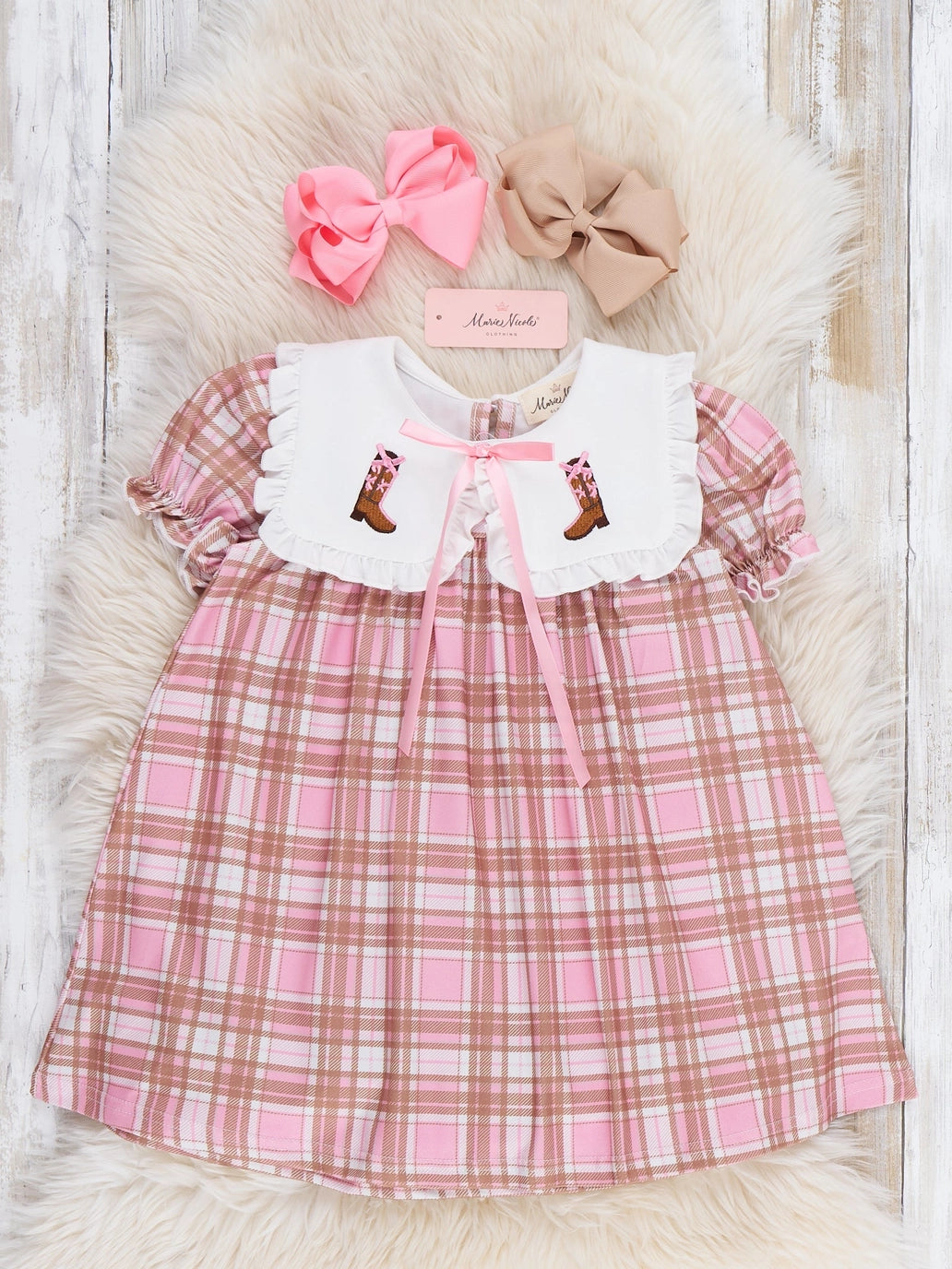 Cowgirl Boots Plaid Dress