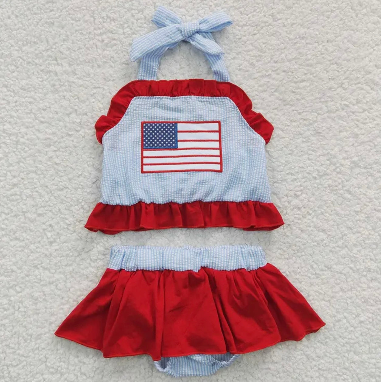 Girls Flag 2pc Swimsuit