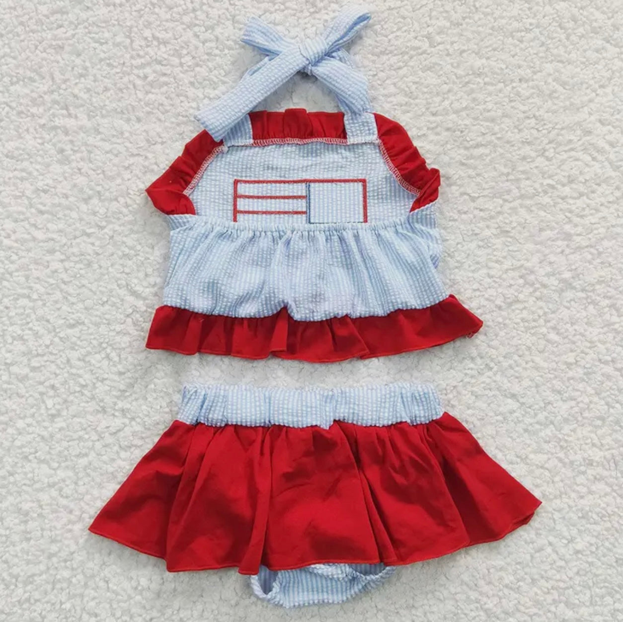 Girls Flag 2pc Swimsuit