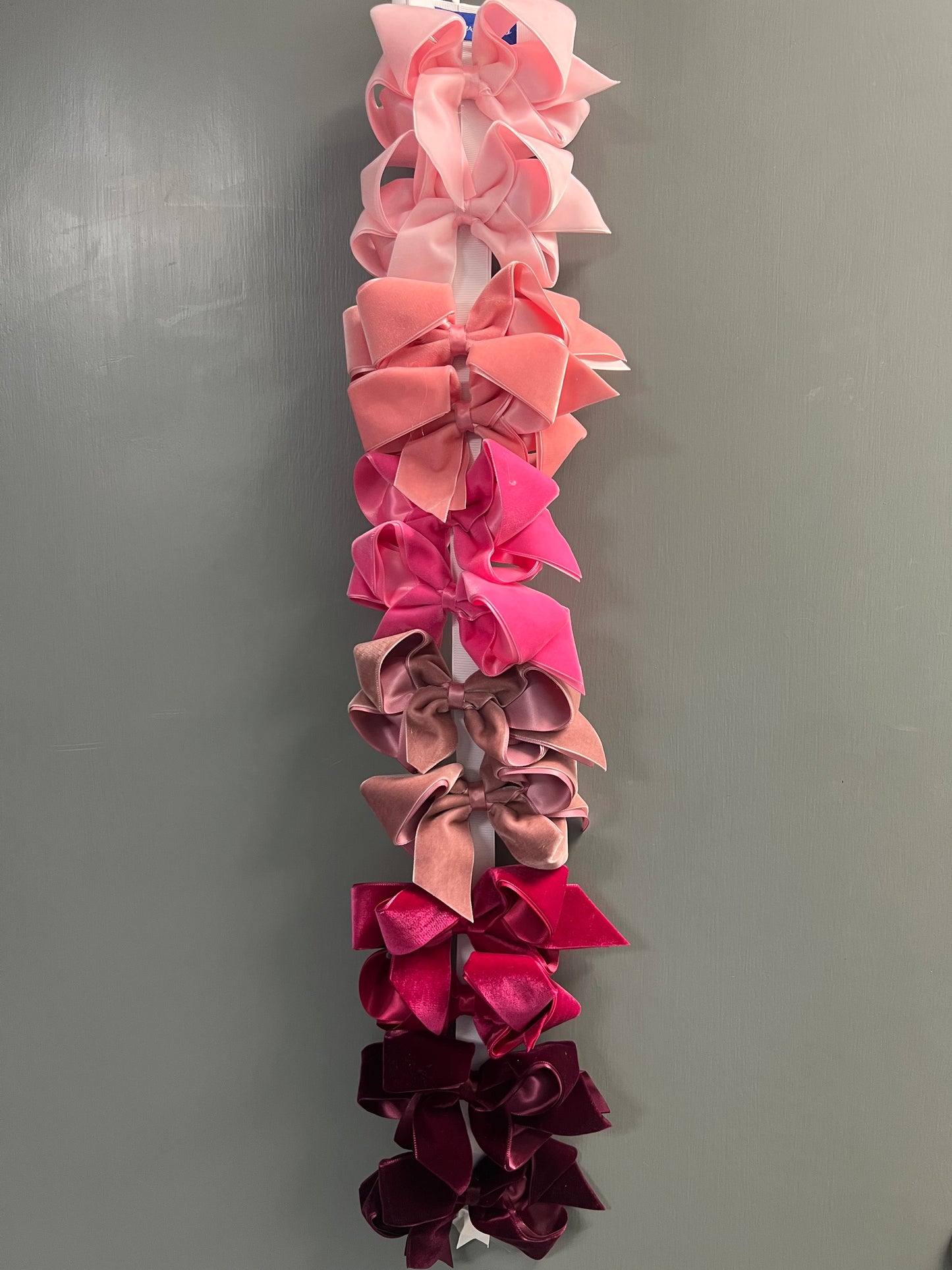 Velvet Pinks Bows- Big 6"