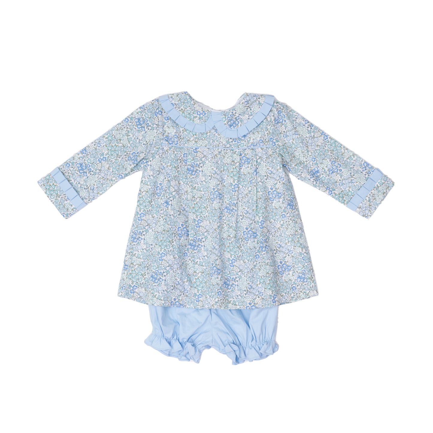 Blue Floral Bloomer Set