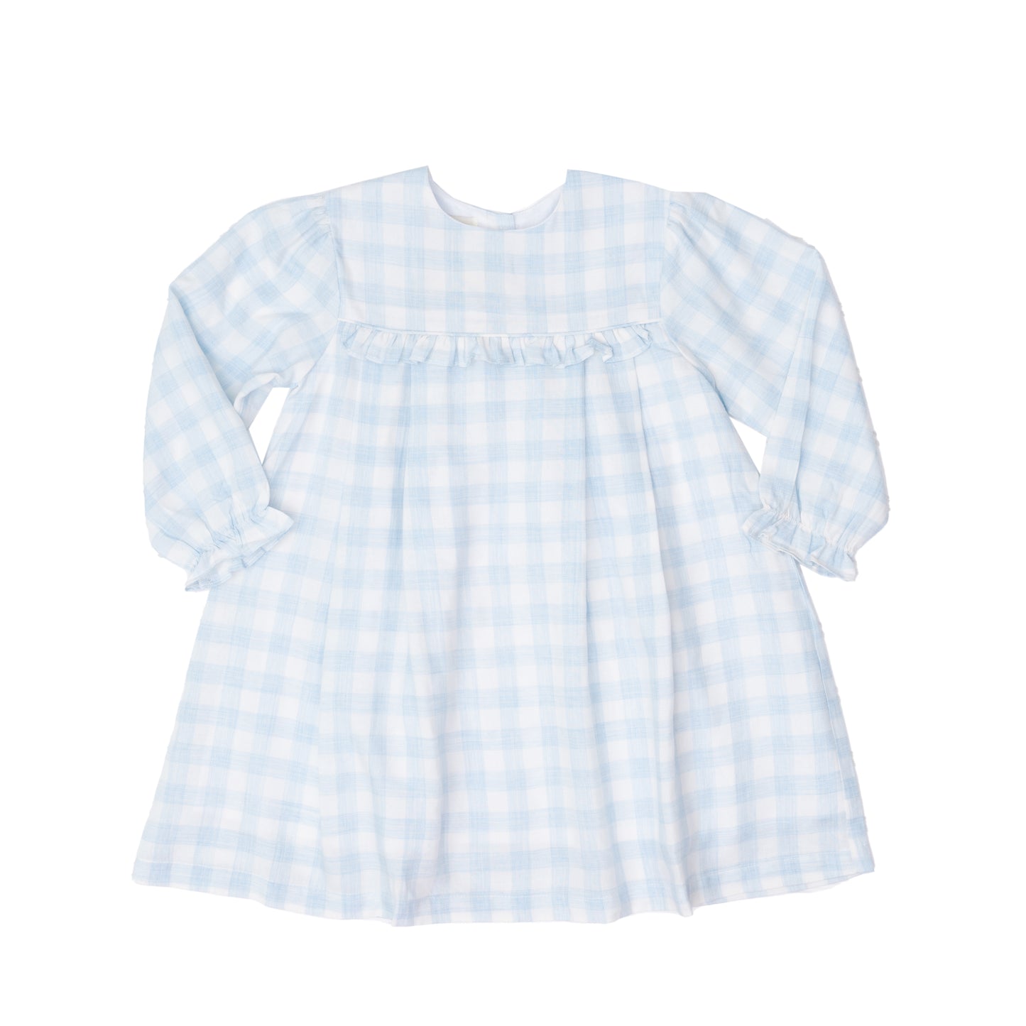 Blue Checkered Girls Dress