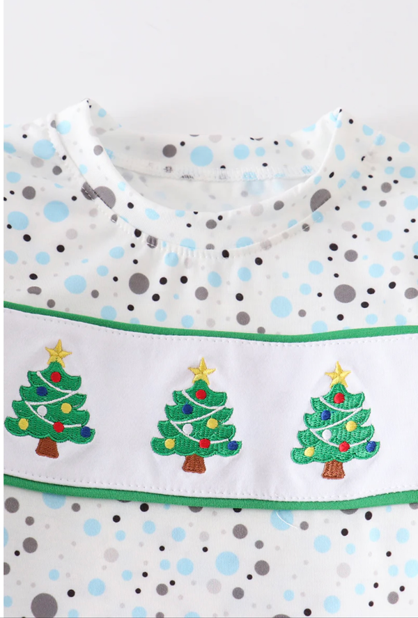 Plaid Christmas Tree Boy Set