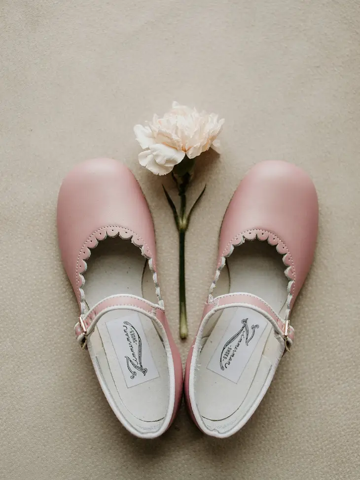 Scalloped Mary Jane: Blush Pink