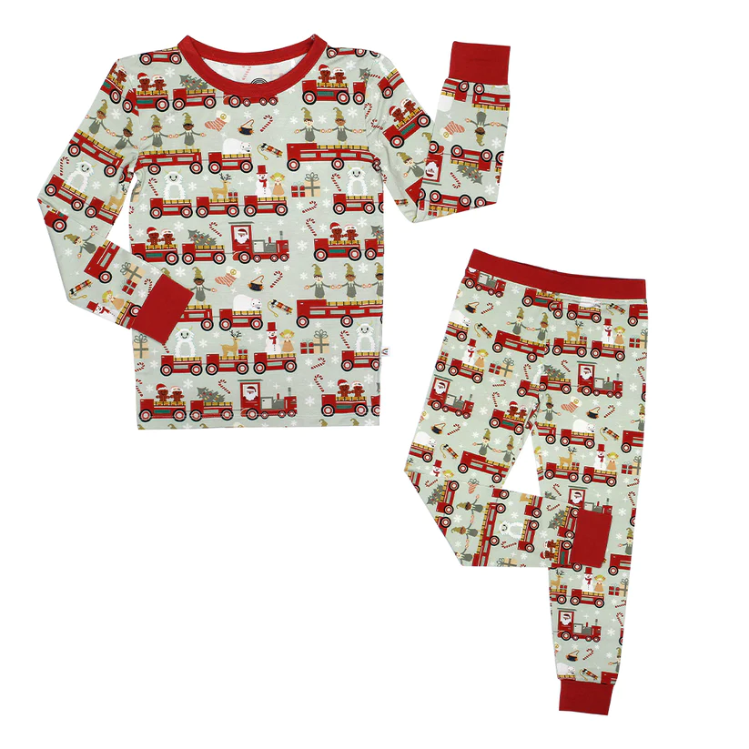 Christmas Train Bamboo Pajama Set – So So's Baby Blessings