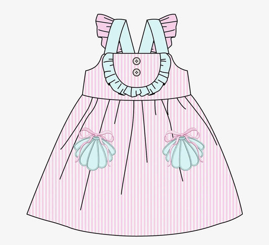 Pink Shell Girls Dress