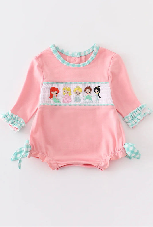 Pink Princess Smocked Bubble