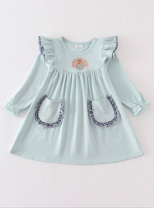 Turkey Ruffle Girl Dress