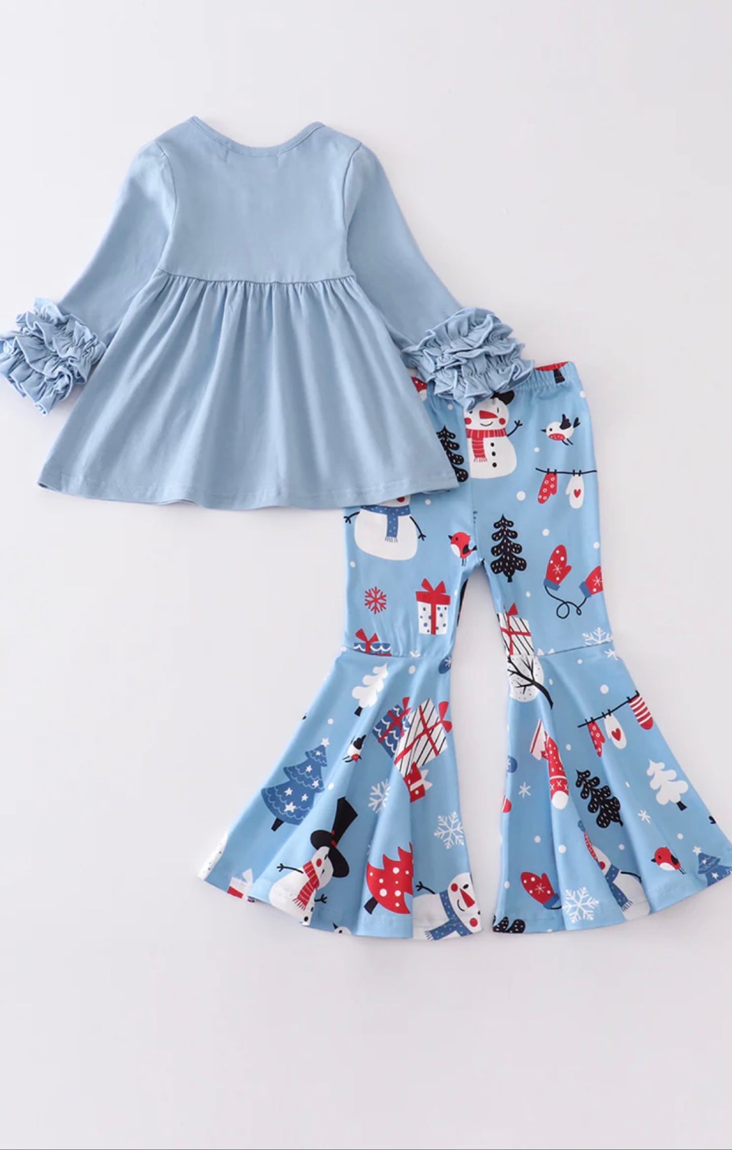 Christmas Snowman Bell Pants Set