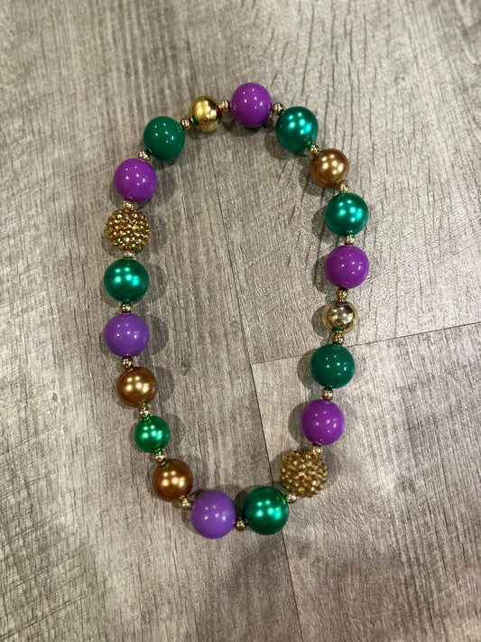 Mardi Gras Beaded Necklace