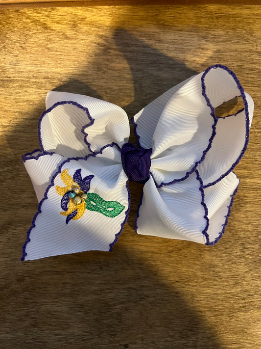 Mardi Gras Mask Bow