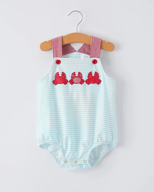 Crab Appliqué Boy Bubble