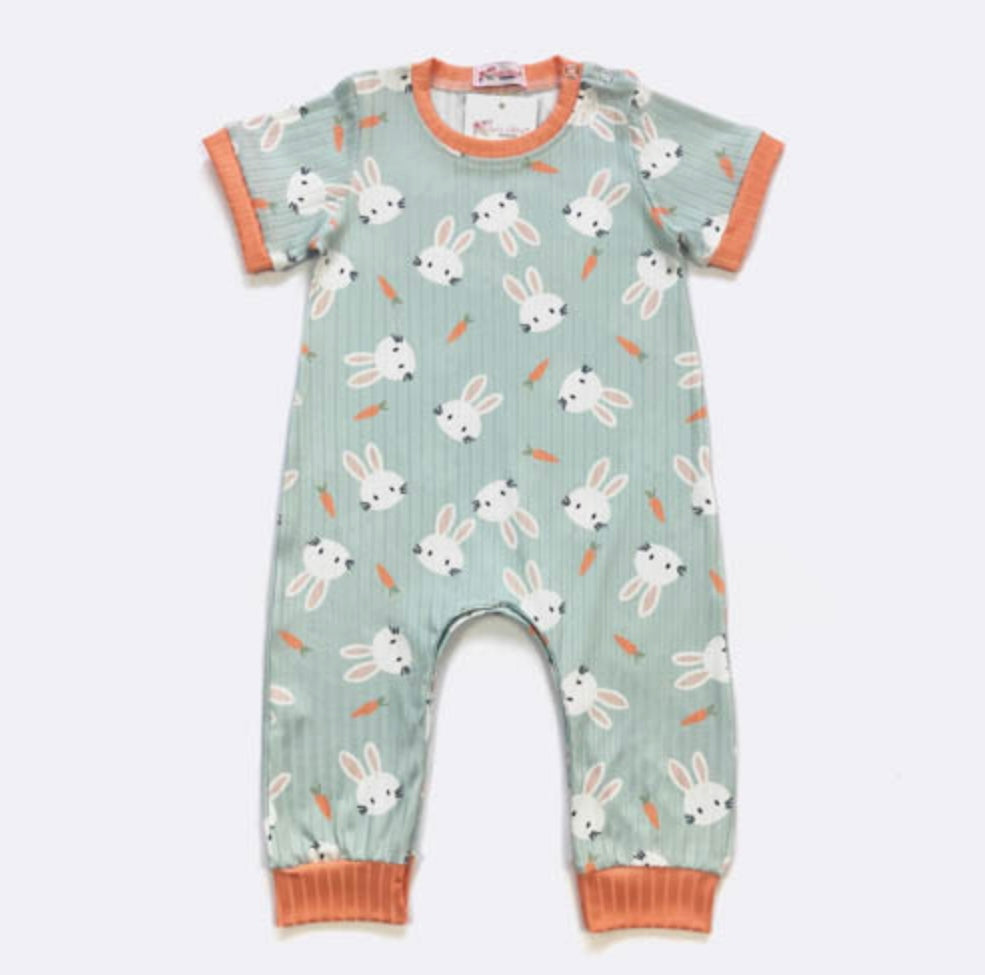 Carrot Bunny Boys Romper