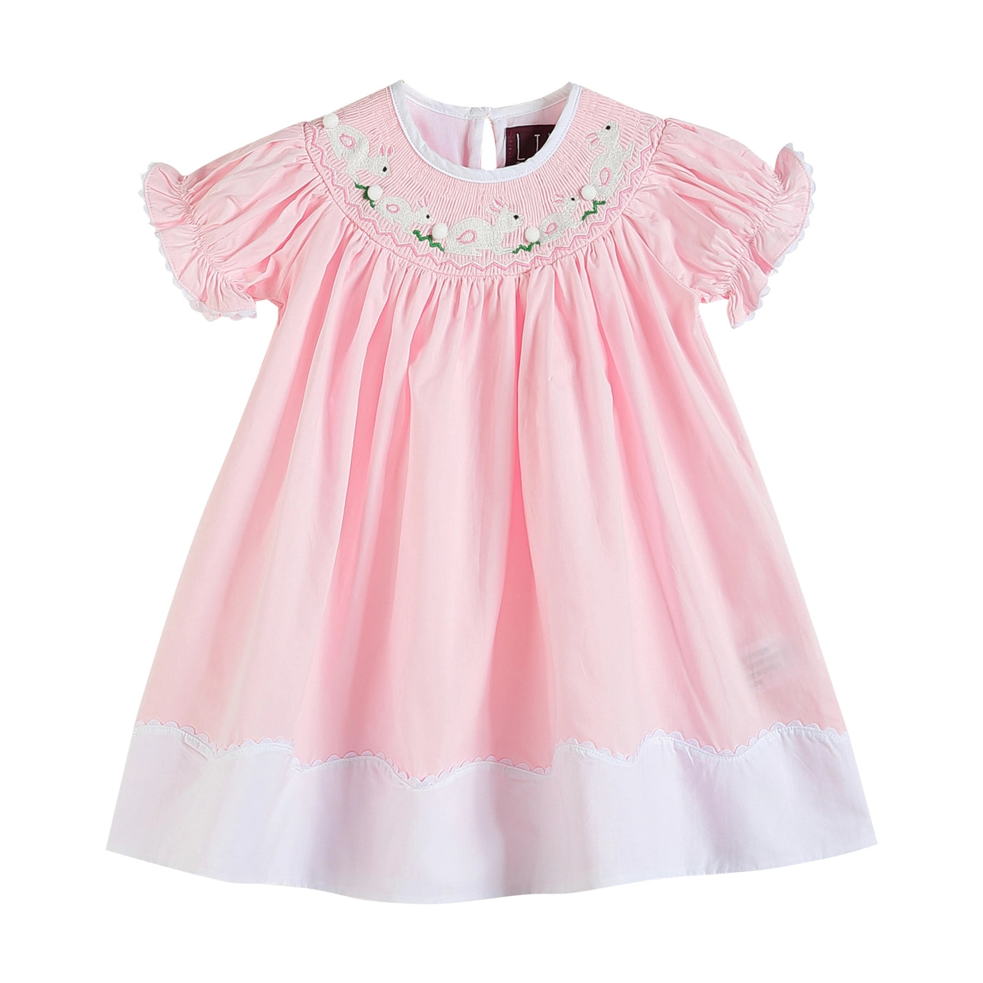 Easter Bunny Smocked Bishop Dress