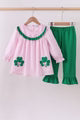 Pink Clover Girls Pants Set