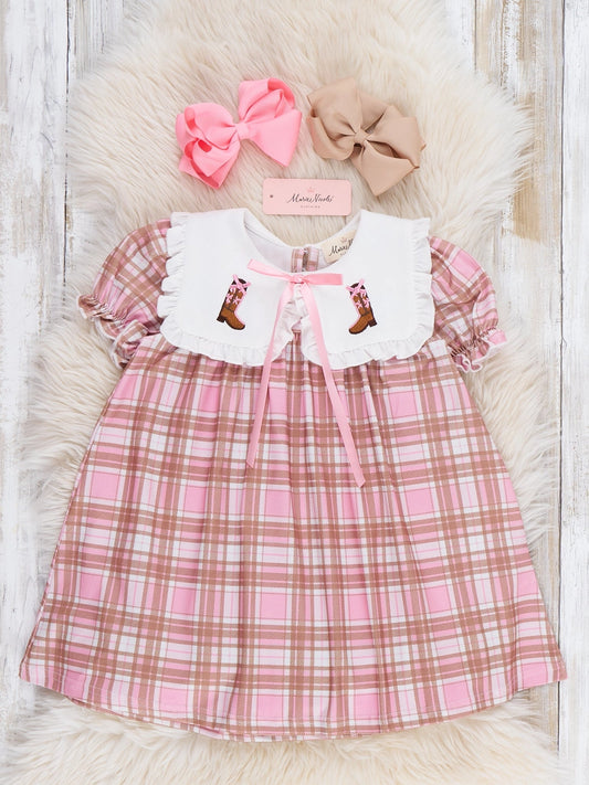 Cowgirl Boots Plaid Dress