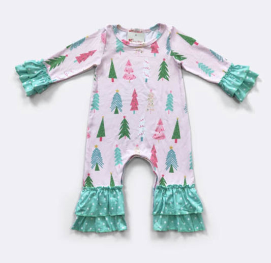 Pink Pine Baby Romper