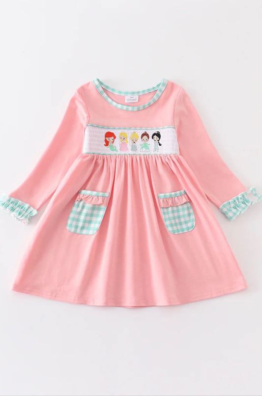 Pink Princess Smocked Dress