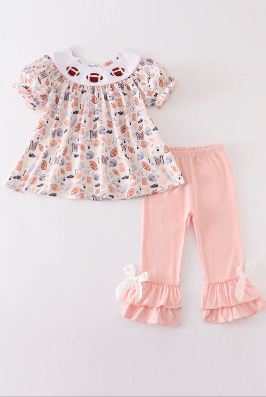 Football Ruffle Girl Set