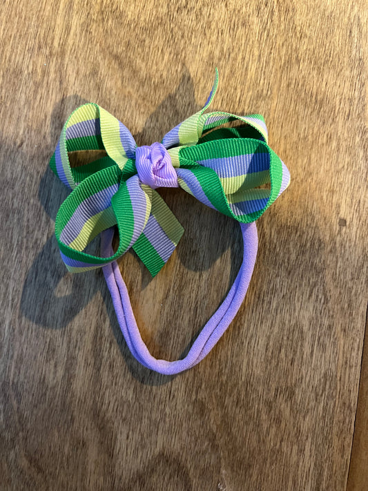 Mardi Gras Striped Bow