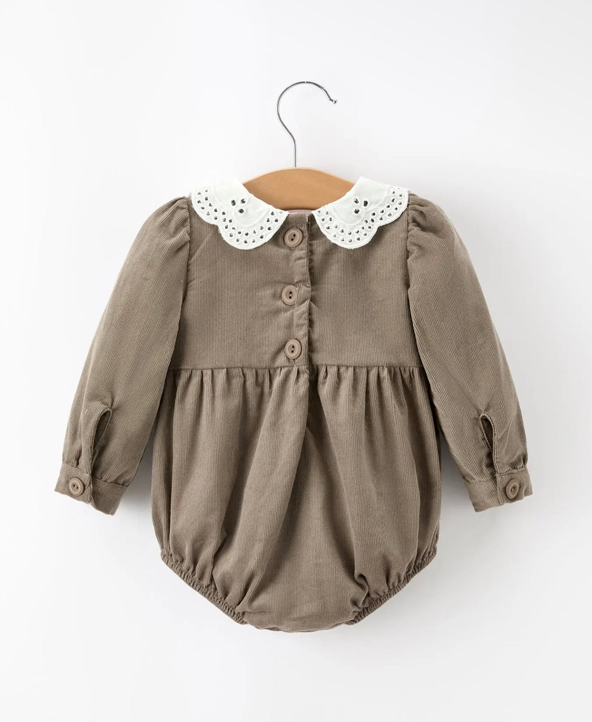 Pumpkin Eyelet Collar Romper