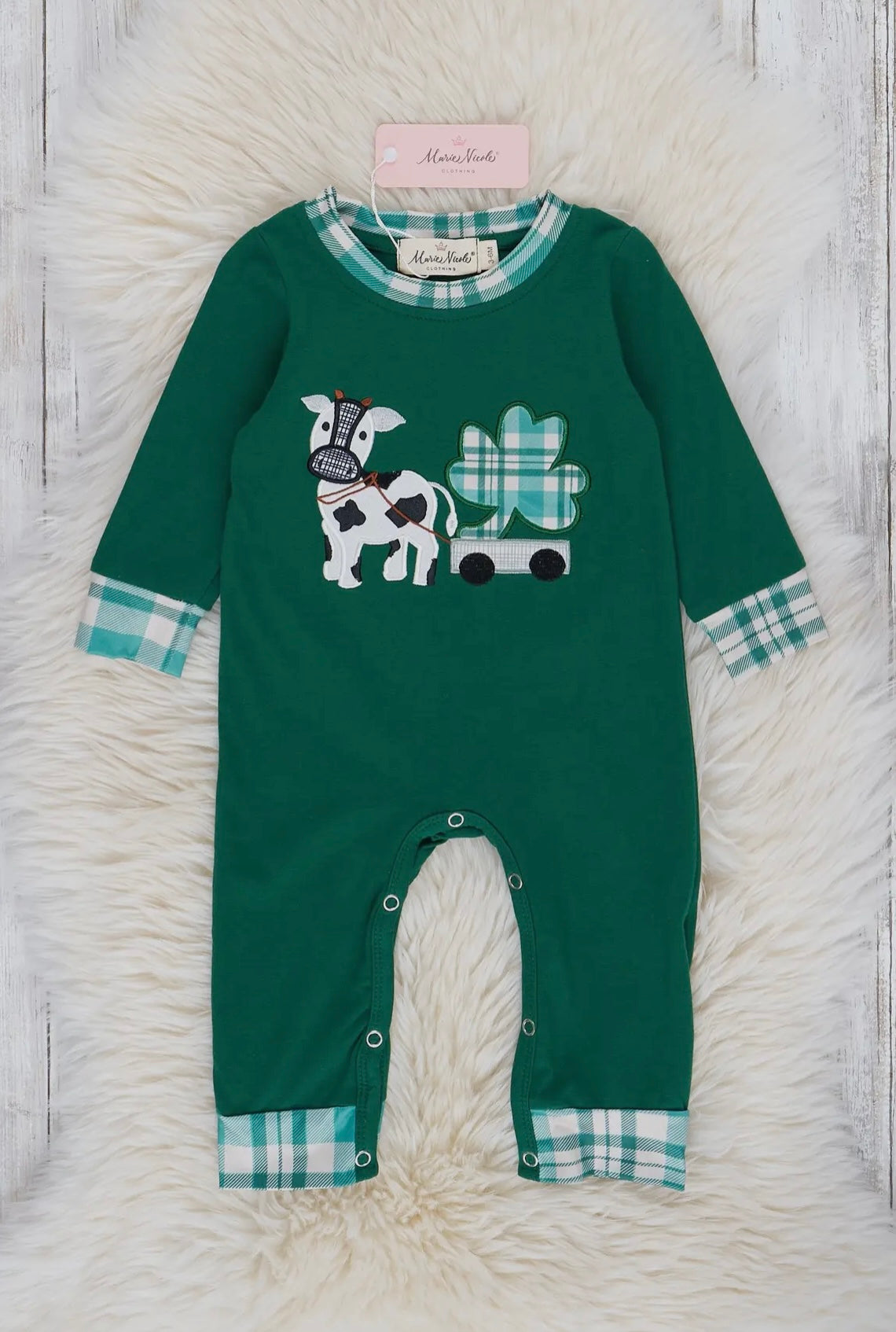 Lucky Cow Boys Romper