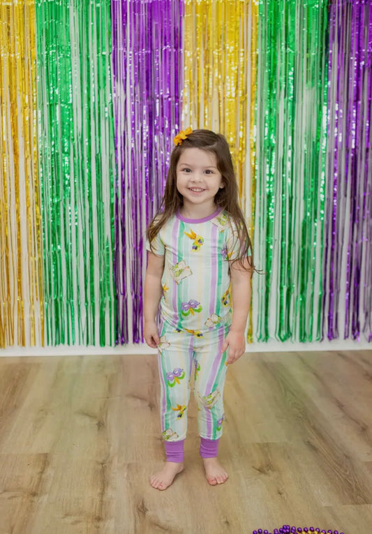 Mardi Gras Majorette Boots Pajama Set