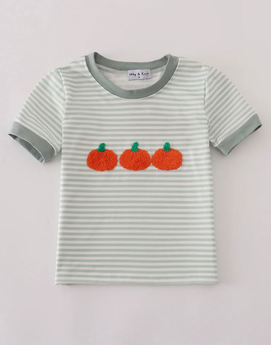 Sage Stripe French Knot Top