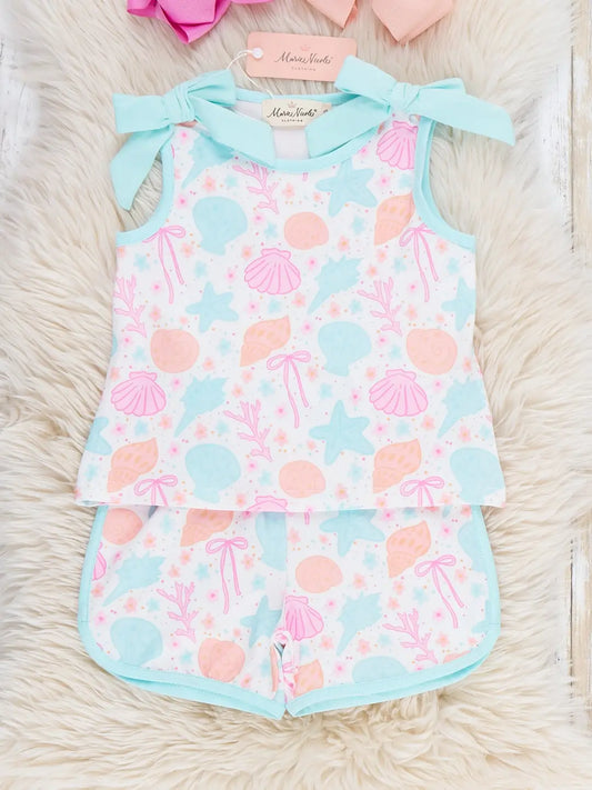 Seashell Garden Shorts Set